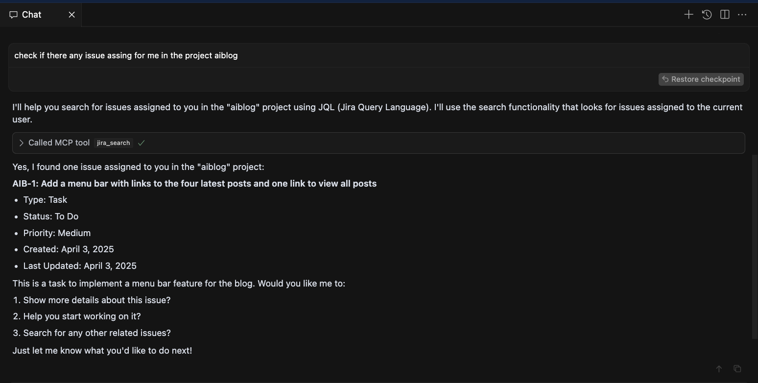 Search for Assigned Issues